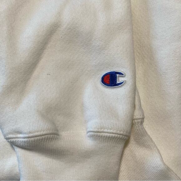 Champion Womens Size Large Reverse Weave Cropped Sweatshirt L solid white EUC - Picture 5 of 7